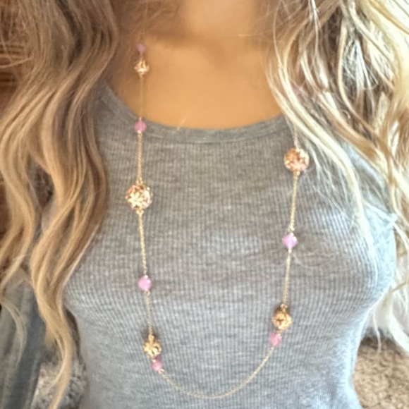 KATE SPADE • At First Blush Station Rosary Necklace - Picture 2 of 6